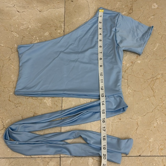 NWOT-💋Sexy Tops💋stretch lycra💋from Colombia- Awesome shape💕color baby blue - Picture 4 of 7